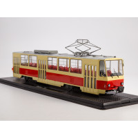 Модель Трамвай Tatra-T6B5 червоно-бежевий | SSM