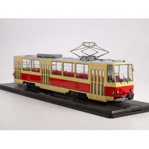 Модель Трамвай Tatra-T6B5 червоно-бежевий | SSM