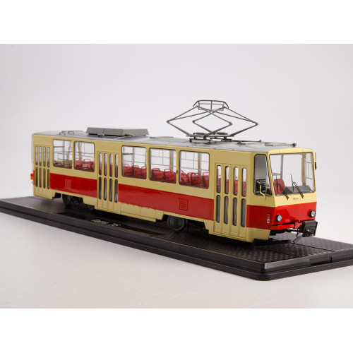 Модель Трамвай Tatra-T6B5 червоно-бежевий | SSM