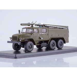 Модель Вантажівка Пожежний автомобіль АЦ-40 (Урал 43202) ПМ-102Б (хакі) | SSM