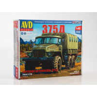 Вантажівка Урал 375Д бортова з тентом | Модель збірна 1:43 | AVD Models