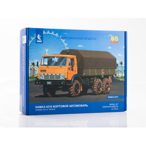 Вантажівка КАМАЗ-4310 бортова (з тентом) | Модель збірна 1:43 | AVD Models