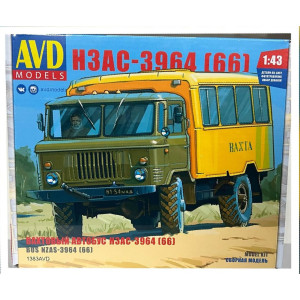 Вахтовий автобус НЗАС-3964 (ГАЗ-66) | Модель збірна 1:43 | AVD Models