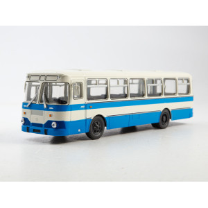 Модель Автобус ЛіАЗ-677М (біло-синій) | Радянський Автобус (СОВА)