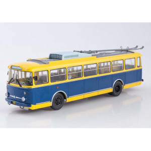 Модель Тролейбус Skoda-9TR (синій жовтий) | Автоісторія