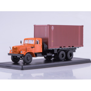 Модель вантажівки КрАЗ-257Б1 контейнер (оранжевий) | SSM