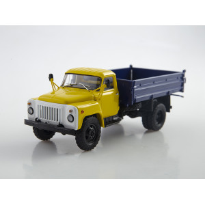 Модель вантажівки Самоскид САЗ-3507 (ГАЗ-53) (жовтий/синій) | Автоісторія