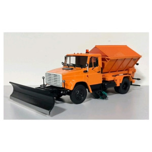 Модель вантажівка КО-829А (ЗІЛ-4333) Комбінована дорожня машина (жовтогарячий) | Автоісторія Жовтогарячий