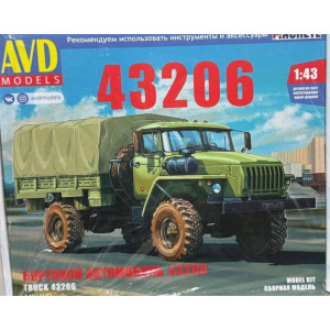Вантажівка Урал 43206 тентована | Модель збірна 1:43 | AVD Models