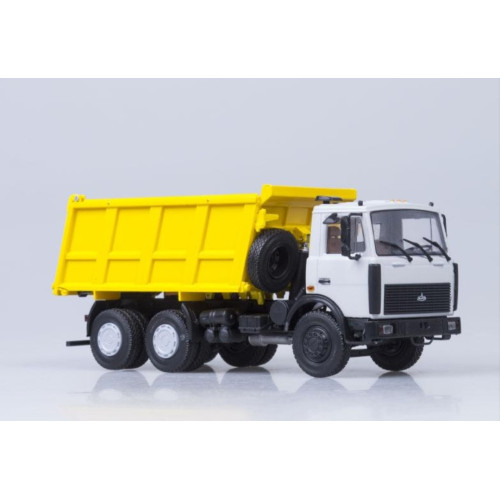 Модель самоскида МАЗ-5516 (жовтогарячий) 1994 року | Автоісторія