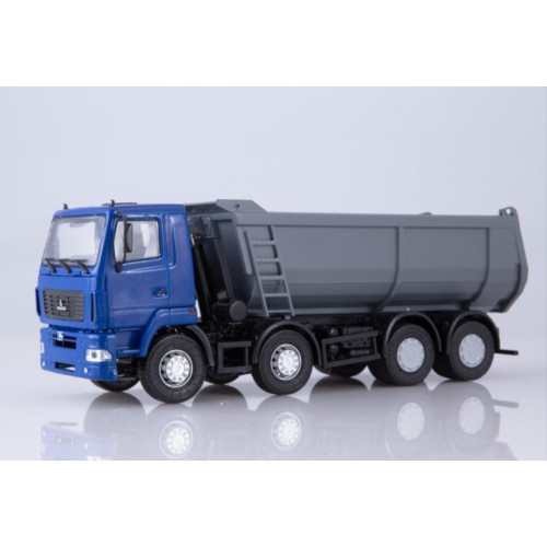 Модель вантажівки Самоскид МАЗ-6516 (синьо-сірий) 8×4 | Автоісторія