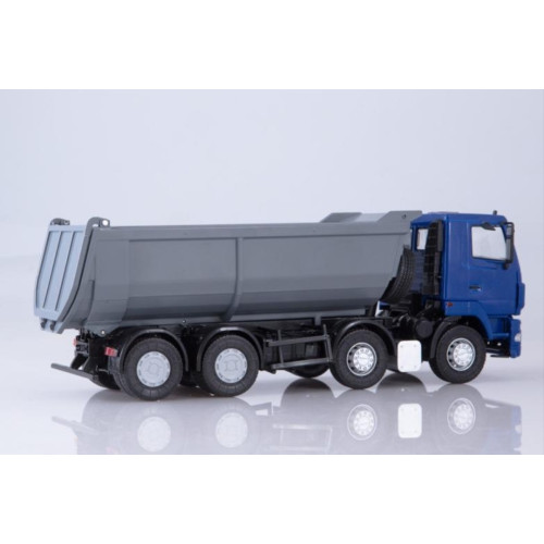 Модель вантажівки Самоскид МАЗ-6516 (синьо-сірий) 8×4 | Автоісторія