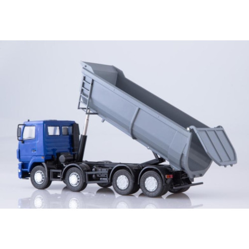 Модель вантажівки Самоскид МАЗ-6516 (синьо-сірий) 8×4 | Автоісторія
