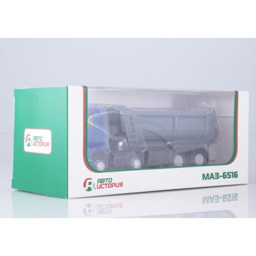 Модель вантажівки Самоскид МАЗ-6516 (синьо-сірий) 8×4 | Автоісторія