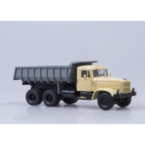 Модель вантажівки КрАЗ-256Б1 Самоскид 1987-1995 (пісочно-сірий) | Наш Автопром