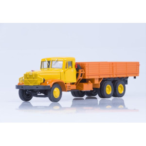 Модель вантажівки КрАЗ-219Б/257Б бортовий (жовто-помаранчевий) | Наш Автопром