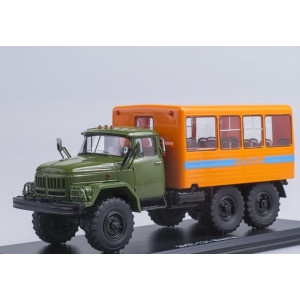 Модель вантажівки-автубуса ЗІЛ-131 Вахта хакі/помаранчевий | SSM
