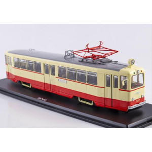 Модель трамвая LM-49 (червоно-бежевий) | Колекційна модель в масштабі 1:43 | SSM