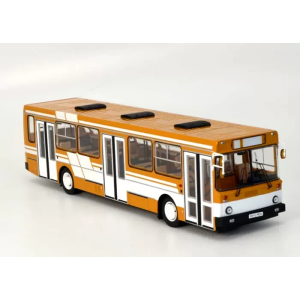Колекційна модель автобуса Ліаз-5256 (білий з жовтим) | DEMPRICE
