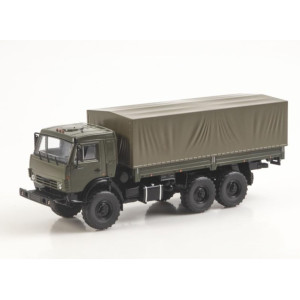 Модель вантажівки КамАЗ-53501 6x6 Мустанг (2000) бортовий з тентом | SSM