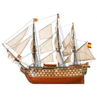 Модель дерев'яного вітрильника для склеювання SANTA ANA