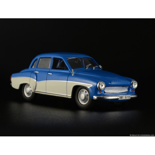 Автолегенди №172 WARTBURG 312 (НДР) блакитний з білим | Колекційна модель 1:43 | DeAgostini