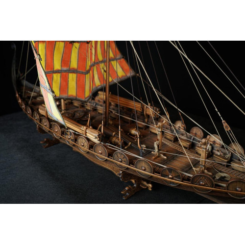 Драккар вікінгів модель дерев'яна | Комплект для збірки моделі 1:25 | Pavel Nikitin™