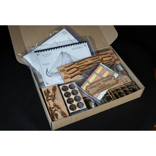 Драккар вікінгів модель дерев'яна | Комплект для збірки моделі 1:25 | Pavel Nikitin™